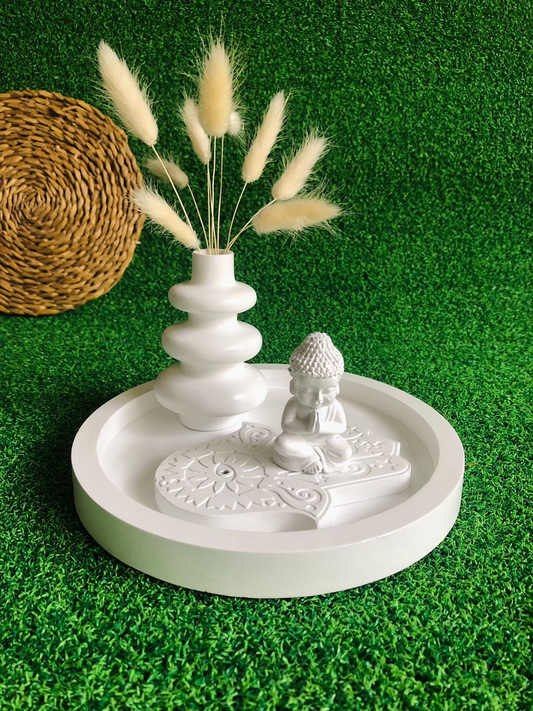 Buddha statue with & Hamsa Ritual Tray Set