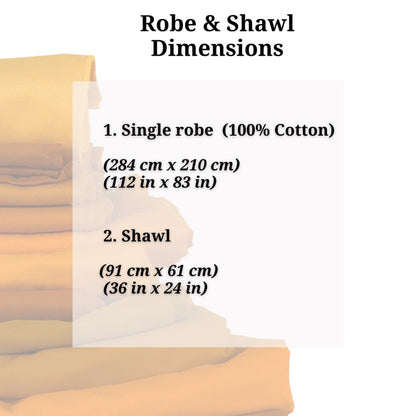 Buddhist Monk Robe & Shawl Set